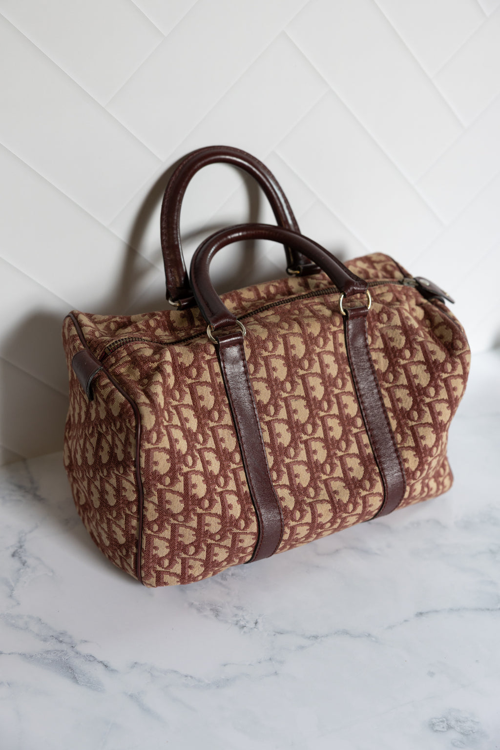 Dior Boston Bag Burgundy