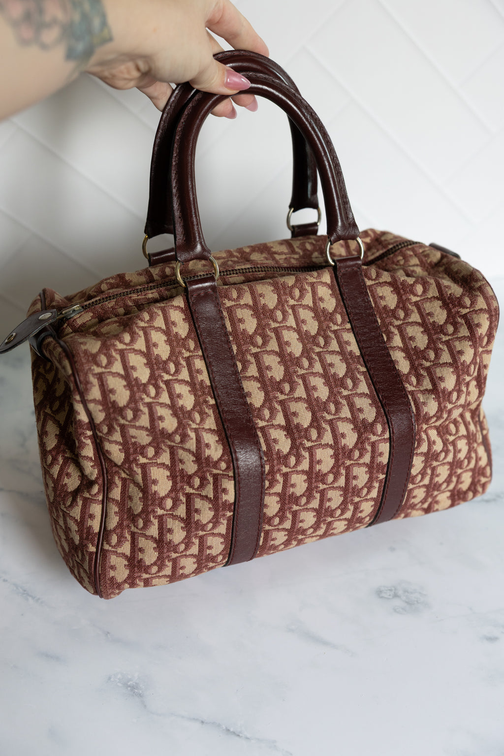 Dior Boston Bag Burgundy