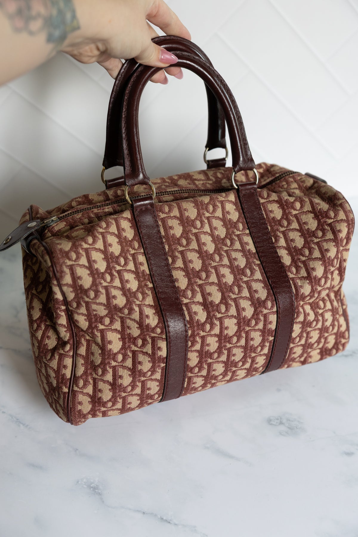 Dior Boston Bag Burgundy
