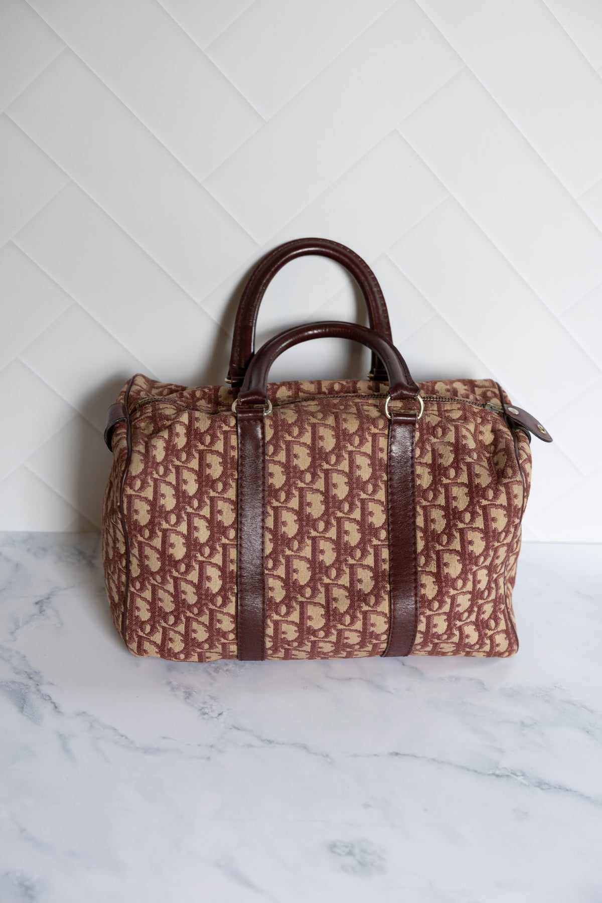 Dior Boston Bag Burgundy