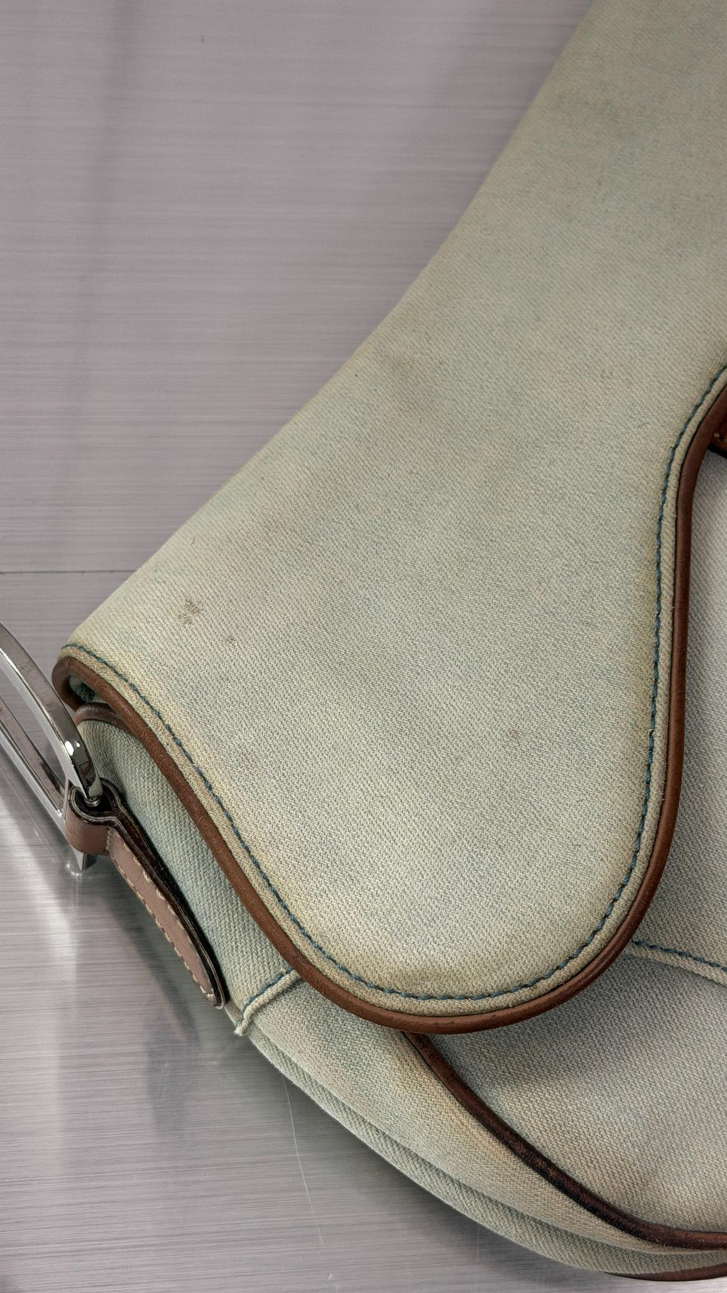 Dior Denim Double Saddle Bag