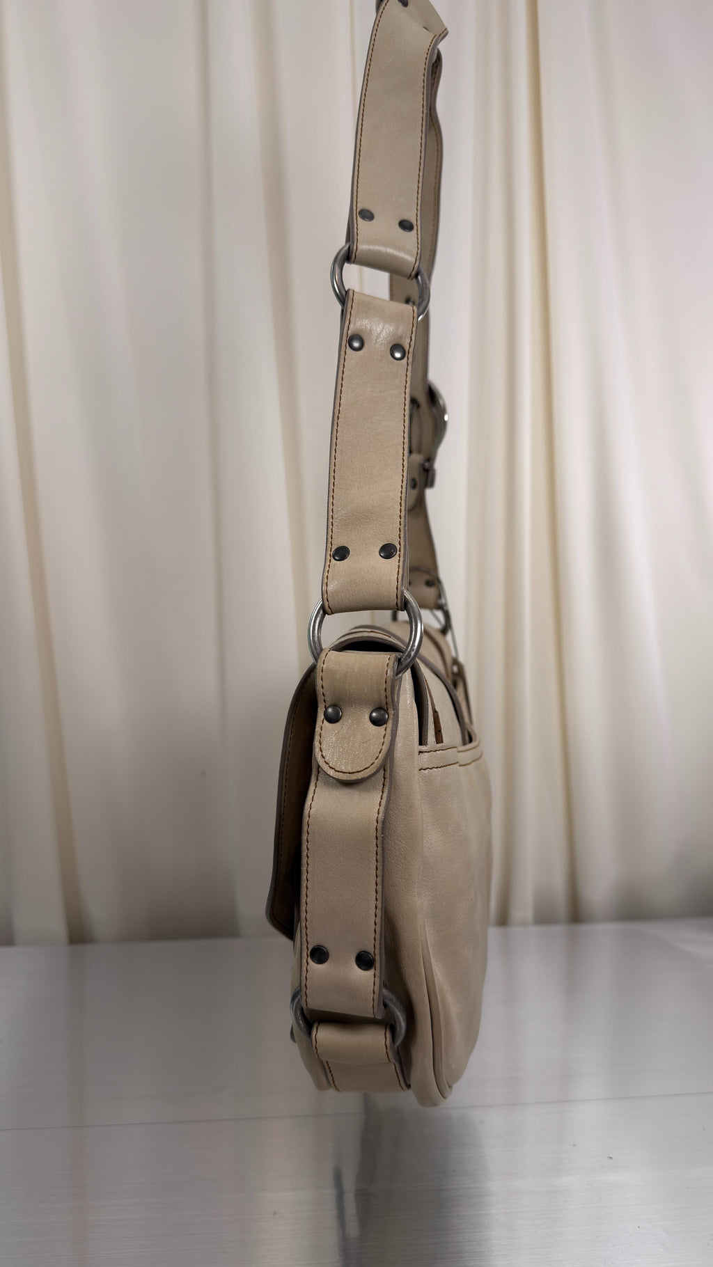 Dior Cream Saddle Bag