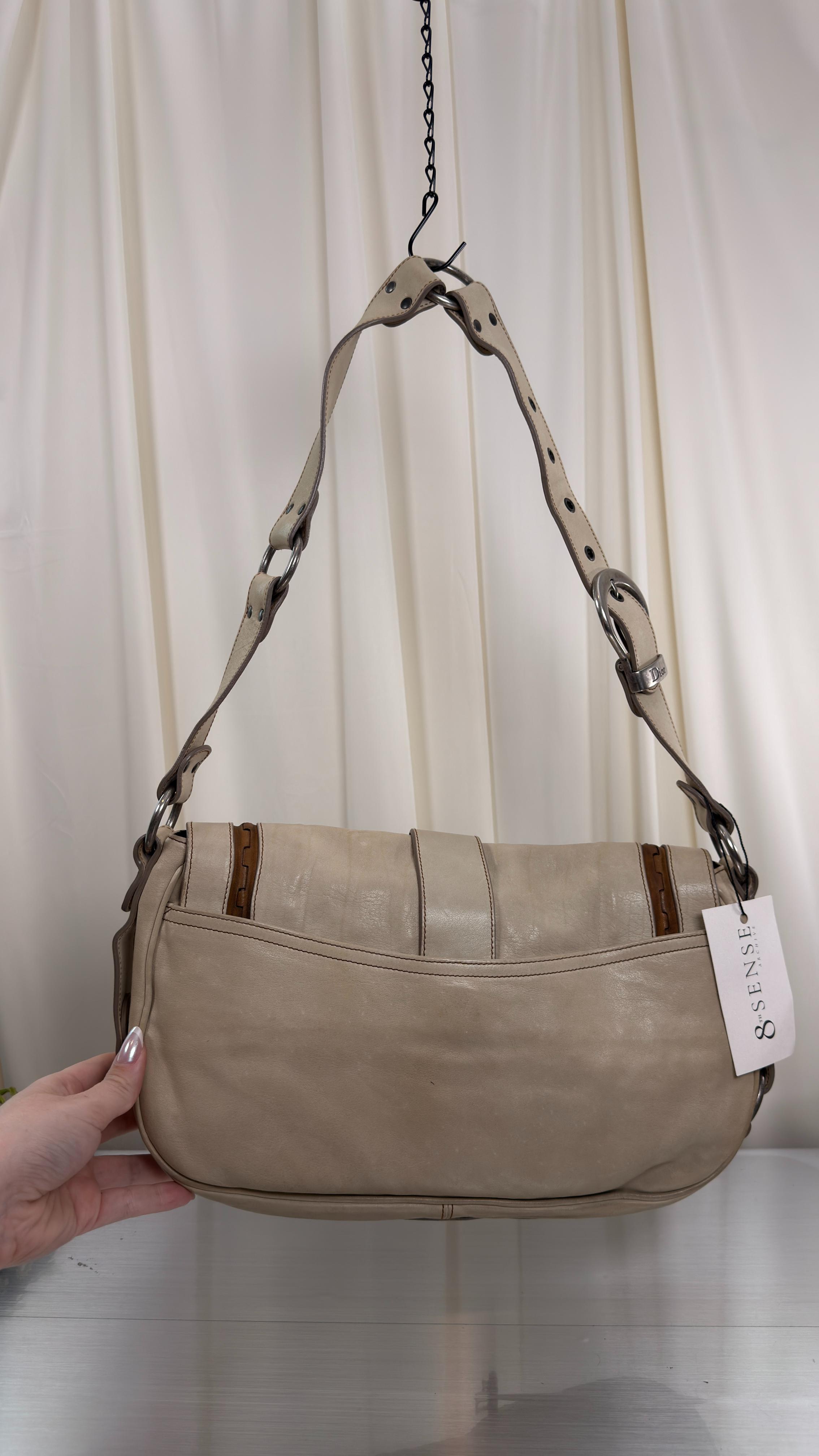Dior Cream Saddle Bag