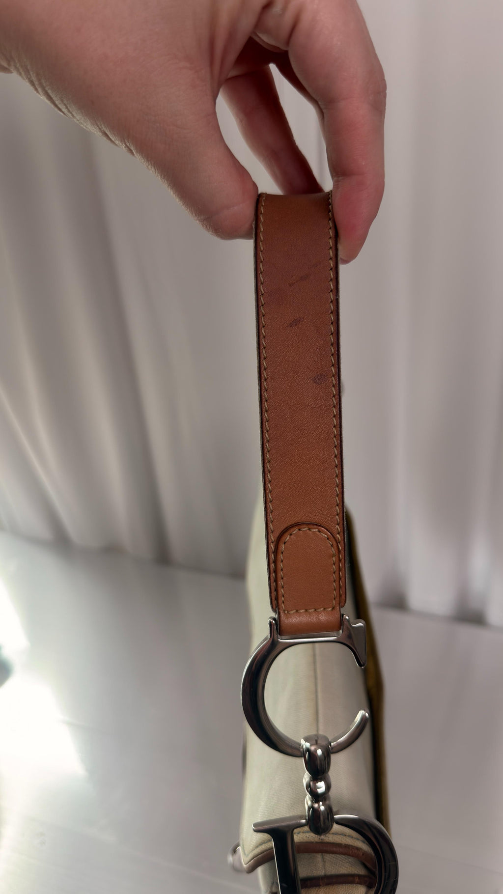 Dior Denim Double Saddle Bag