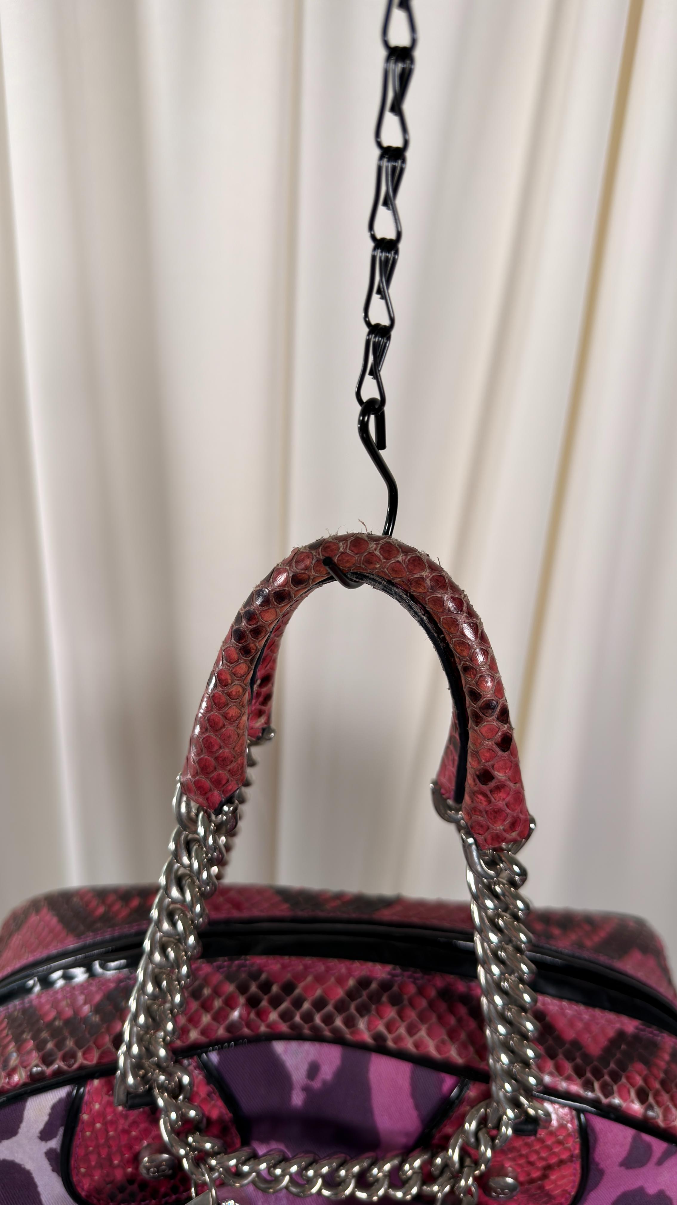 Dior Pink Python Gambler Bag
