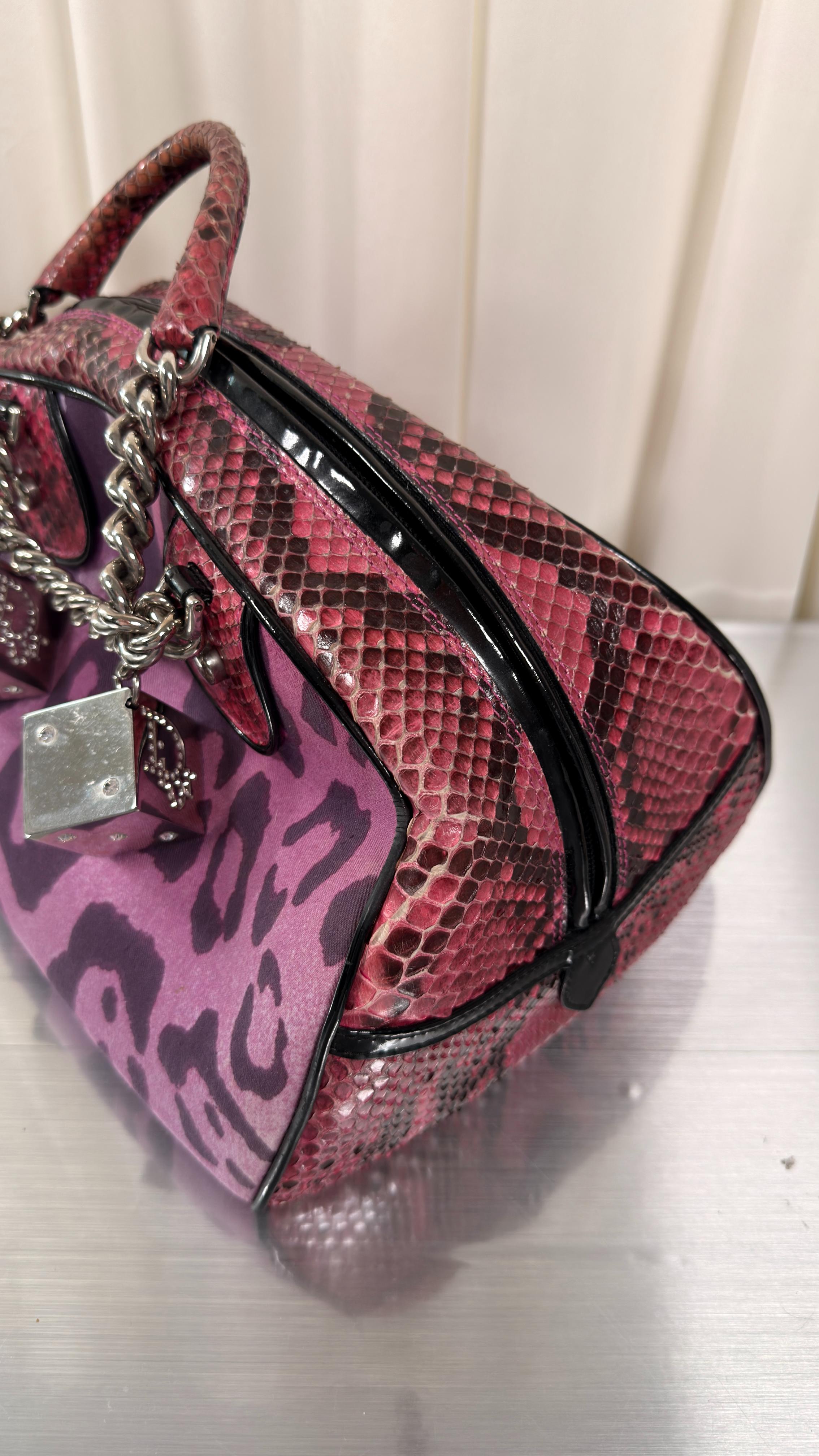 Dior Pink Python Gambler Bag