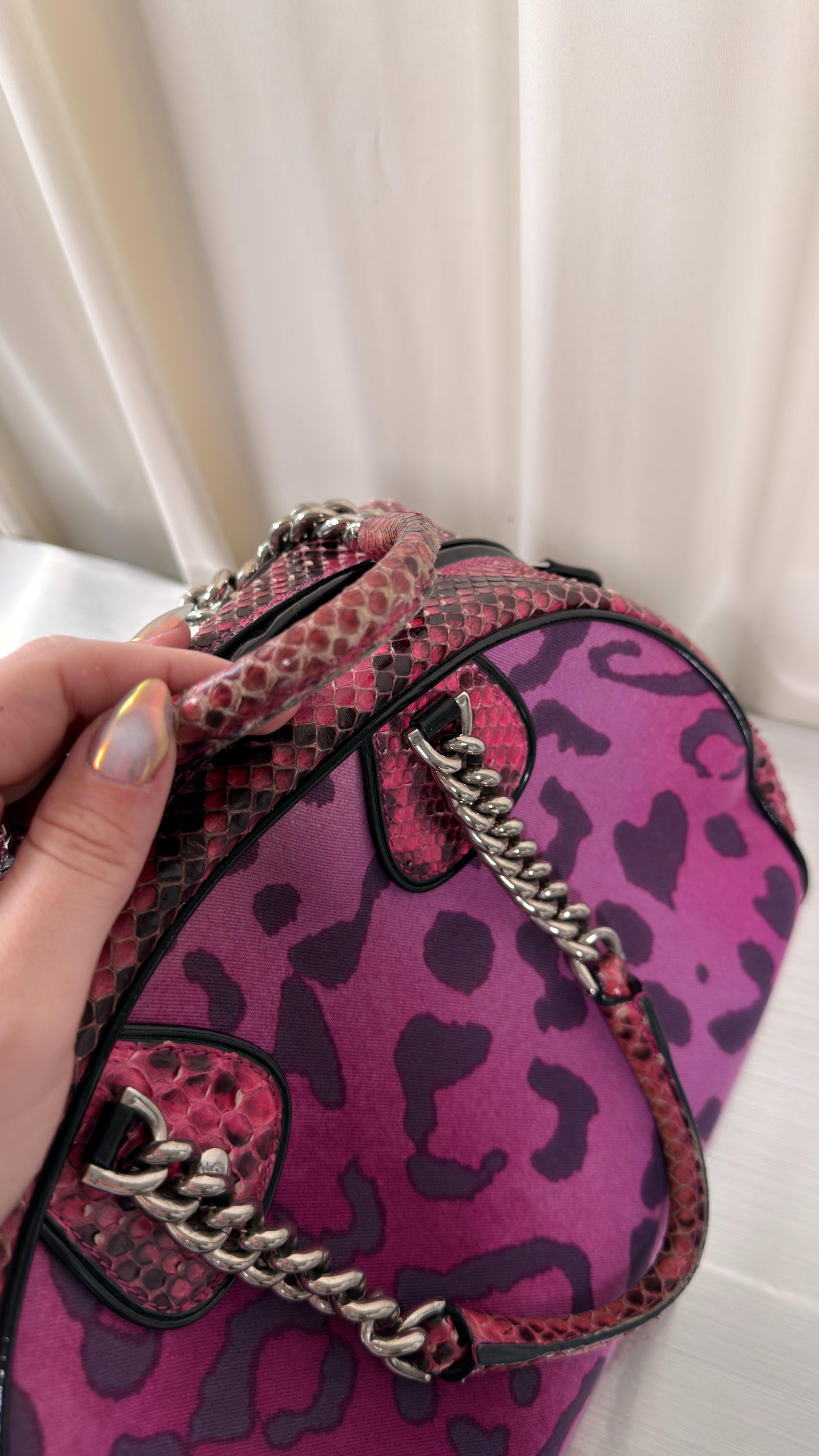 Dior Pink Python Gambler Bag