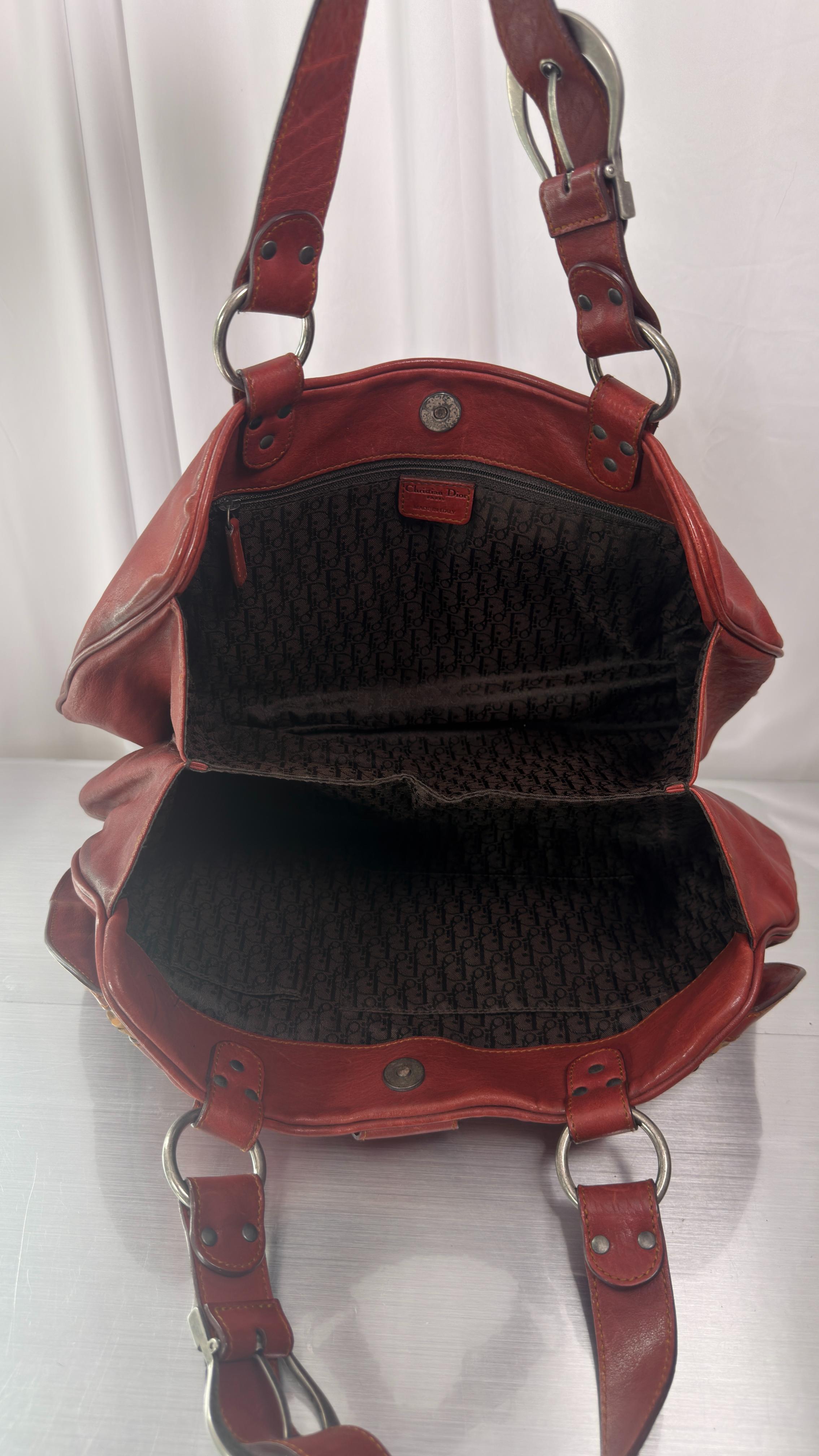 Dior Red Gaucho Bag