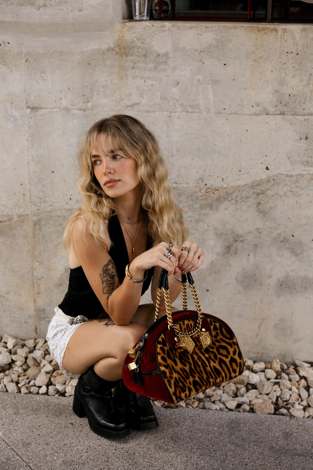 Dior Cheetah Pony Hair Velvet Gambler Bag