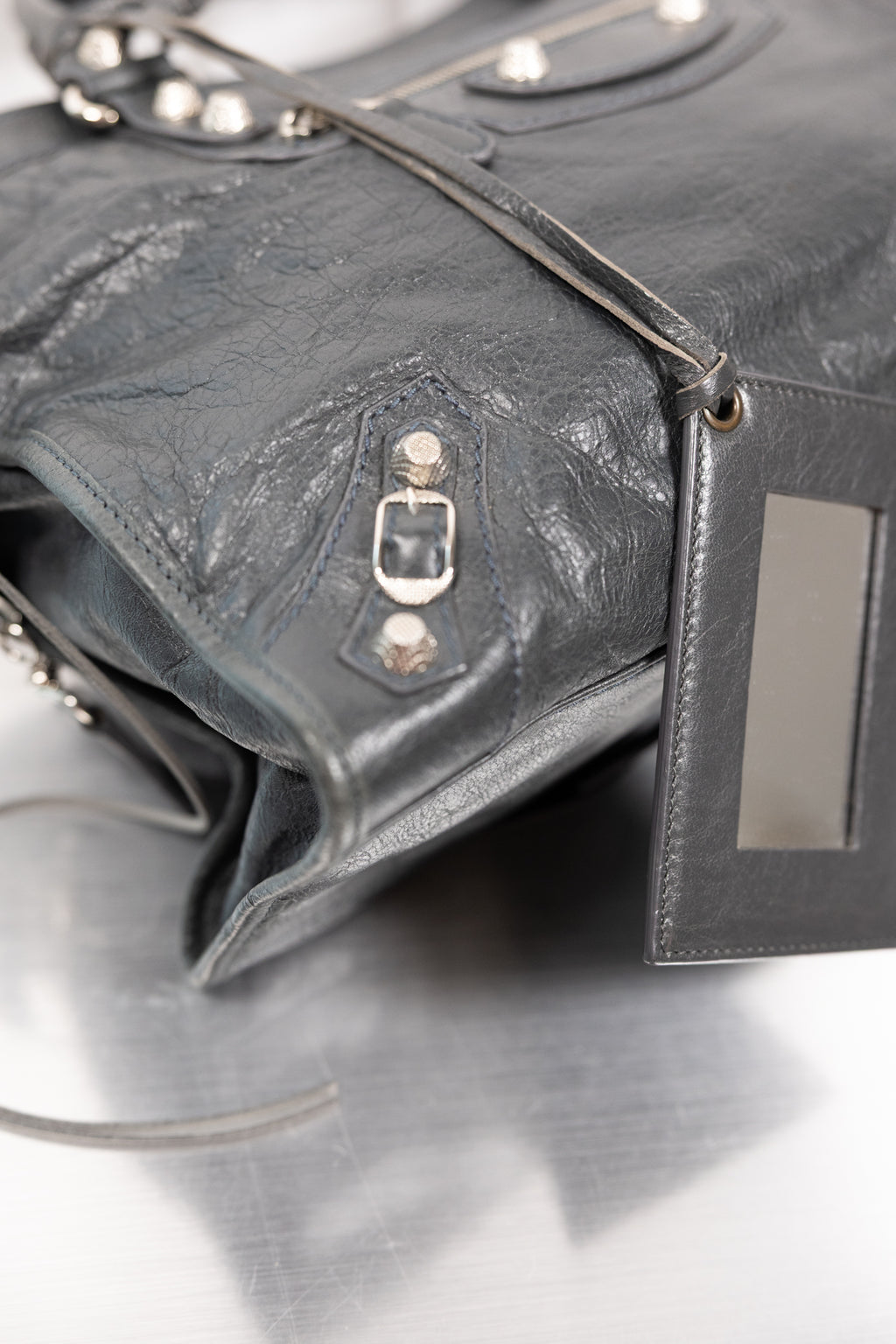Balenciaga 2012 Gray G12 Stud Medium City