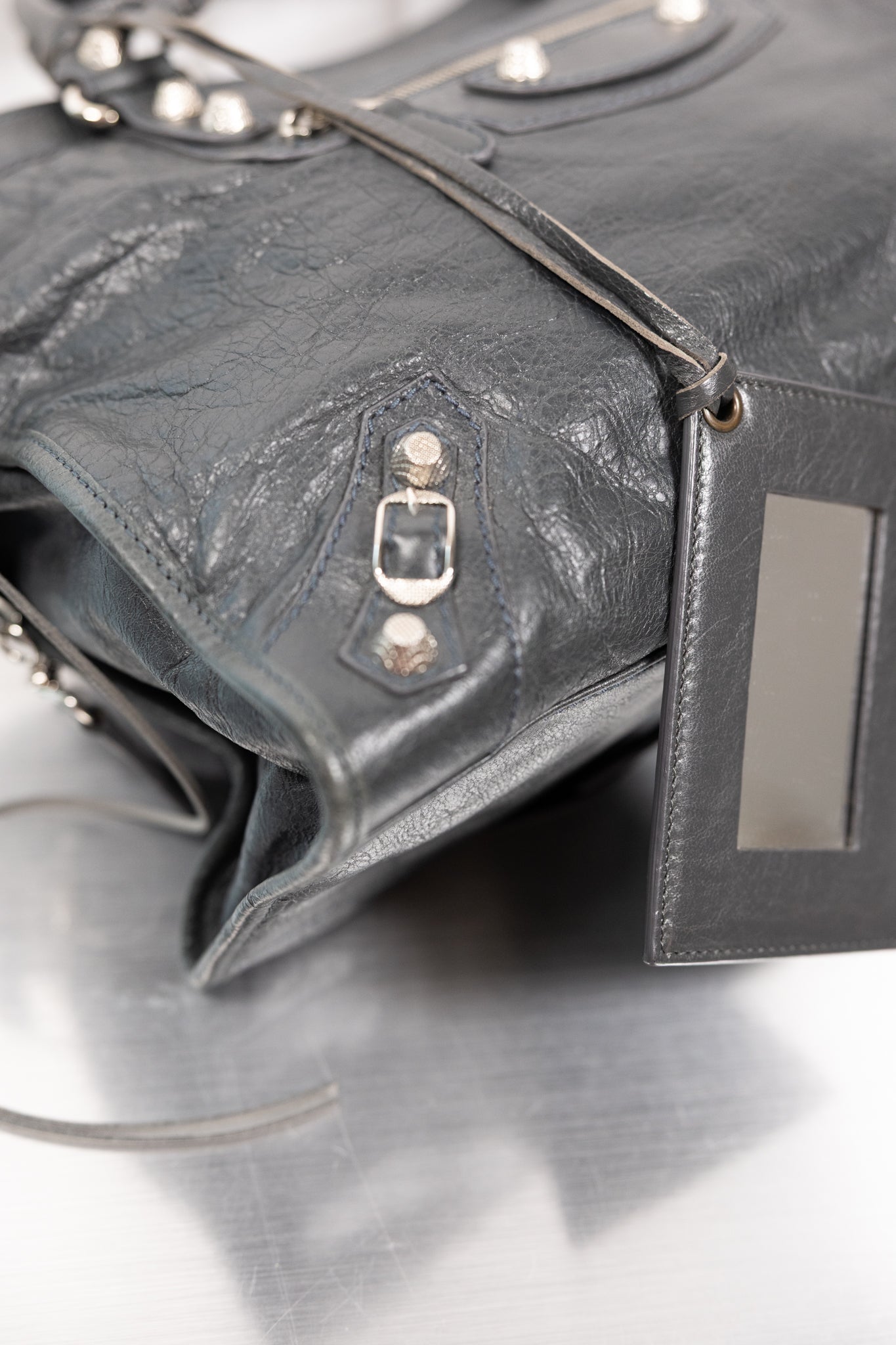 Balenciaga 2012 Gray G12 Stud Medium City