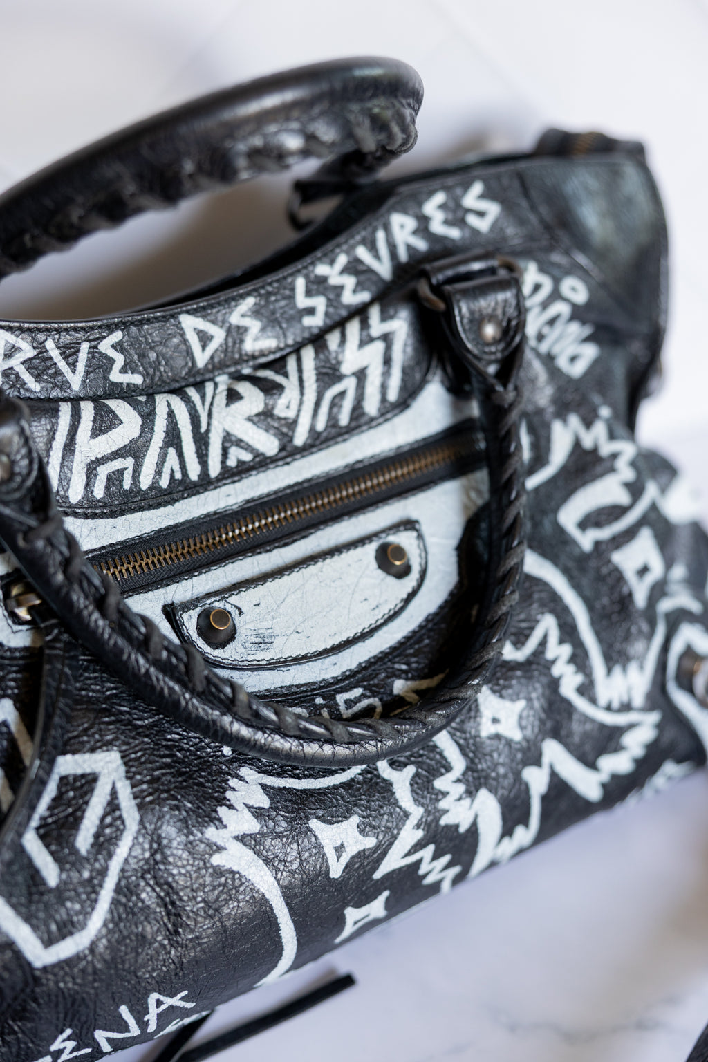 Balenciaga Graffiti Medium City Bag