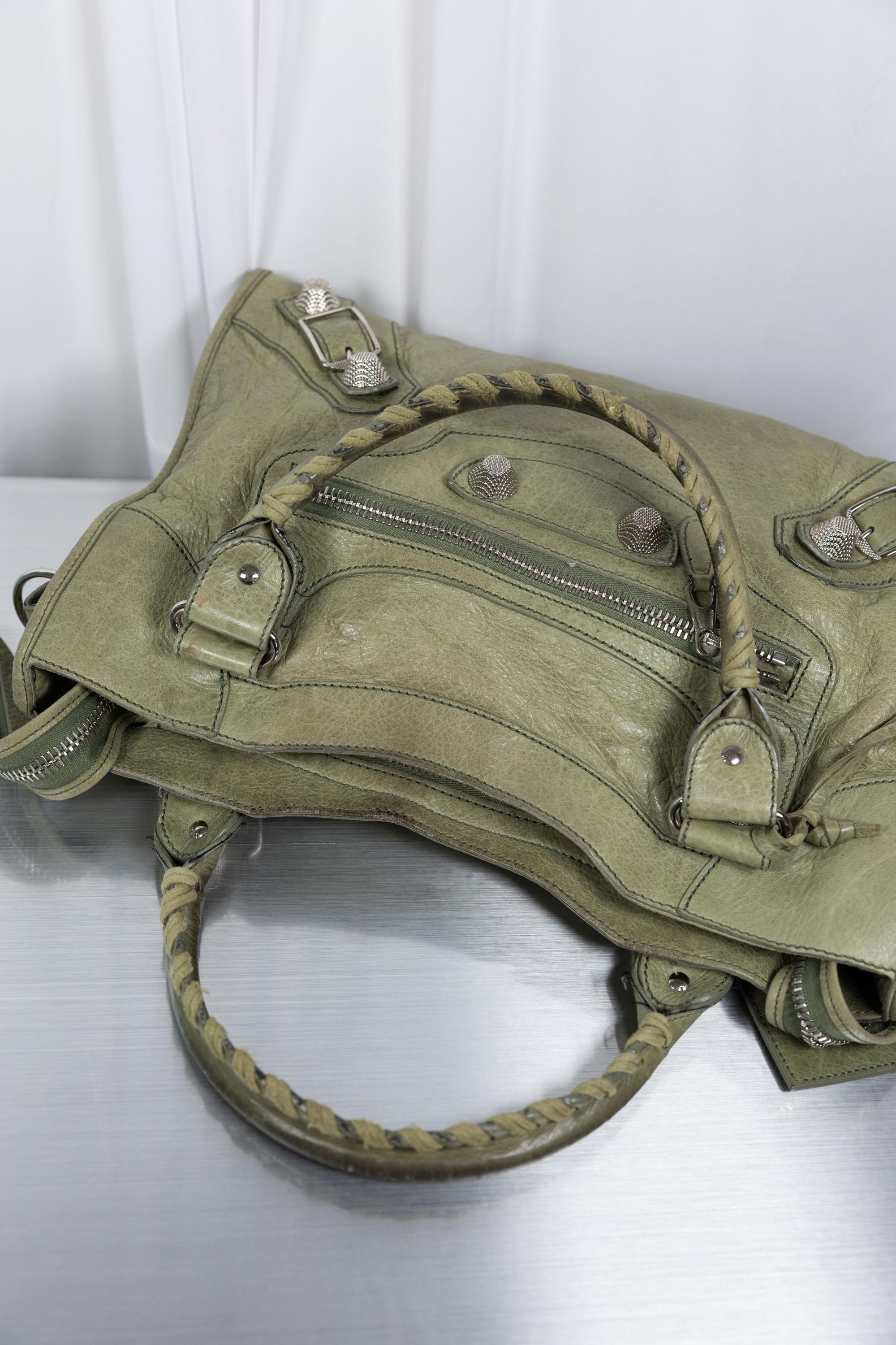 Balenciaga Green Khaki Giant 21 Medium city