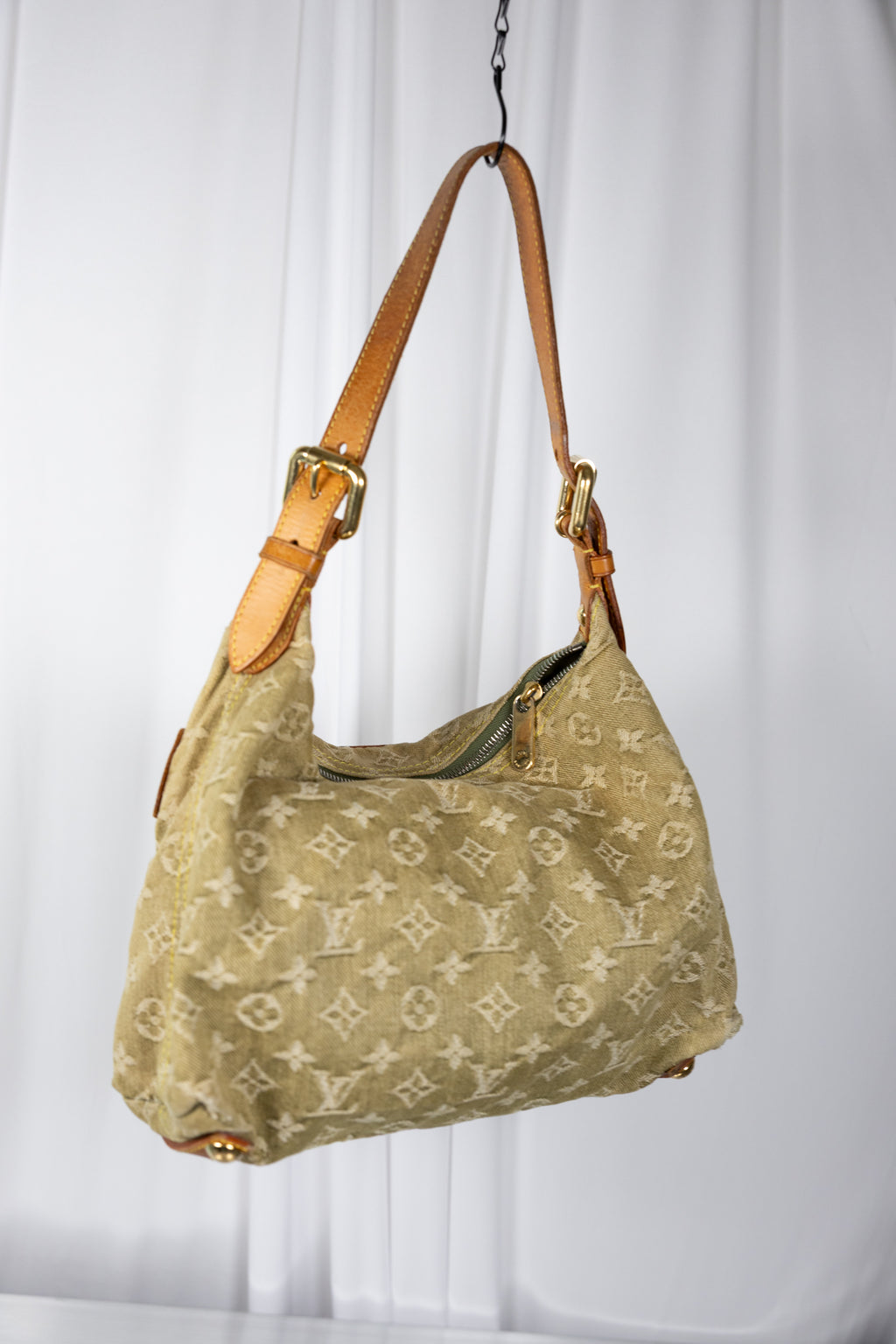 Louis Vuitton Rare Green Denim Baggy