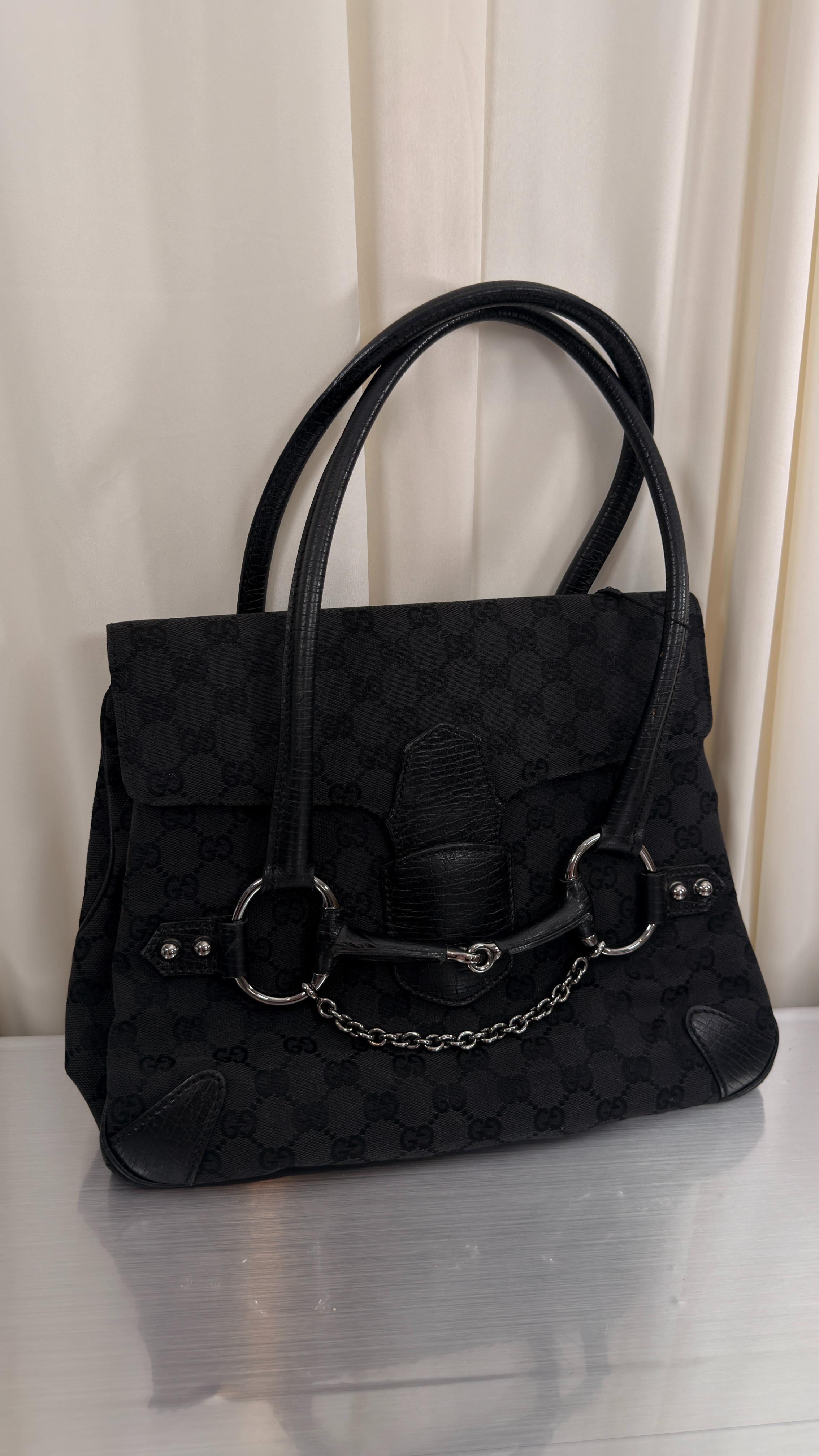Gucci Black Horsebit Bag