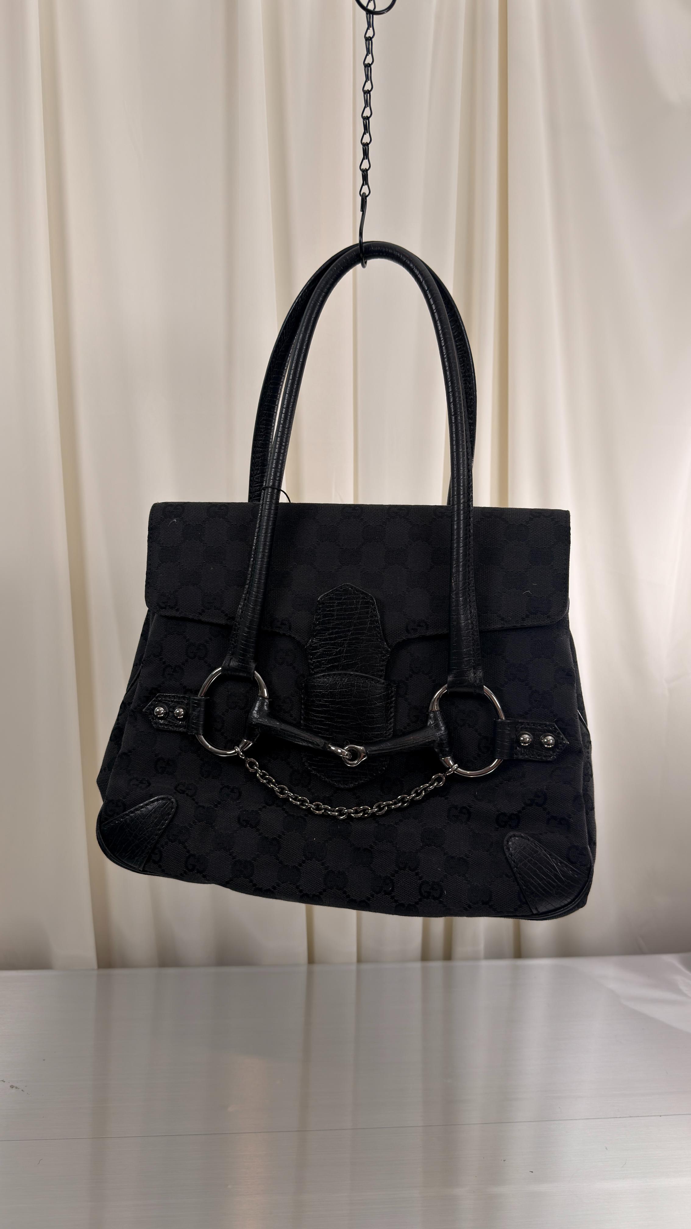 Gucci Black Horsebit Bag