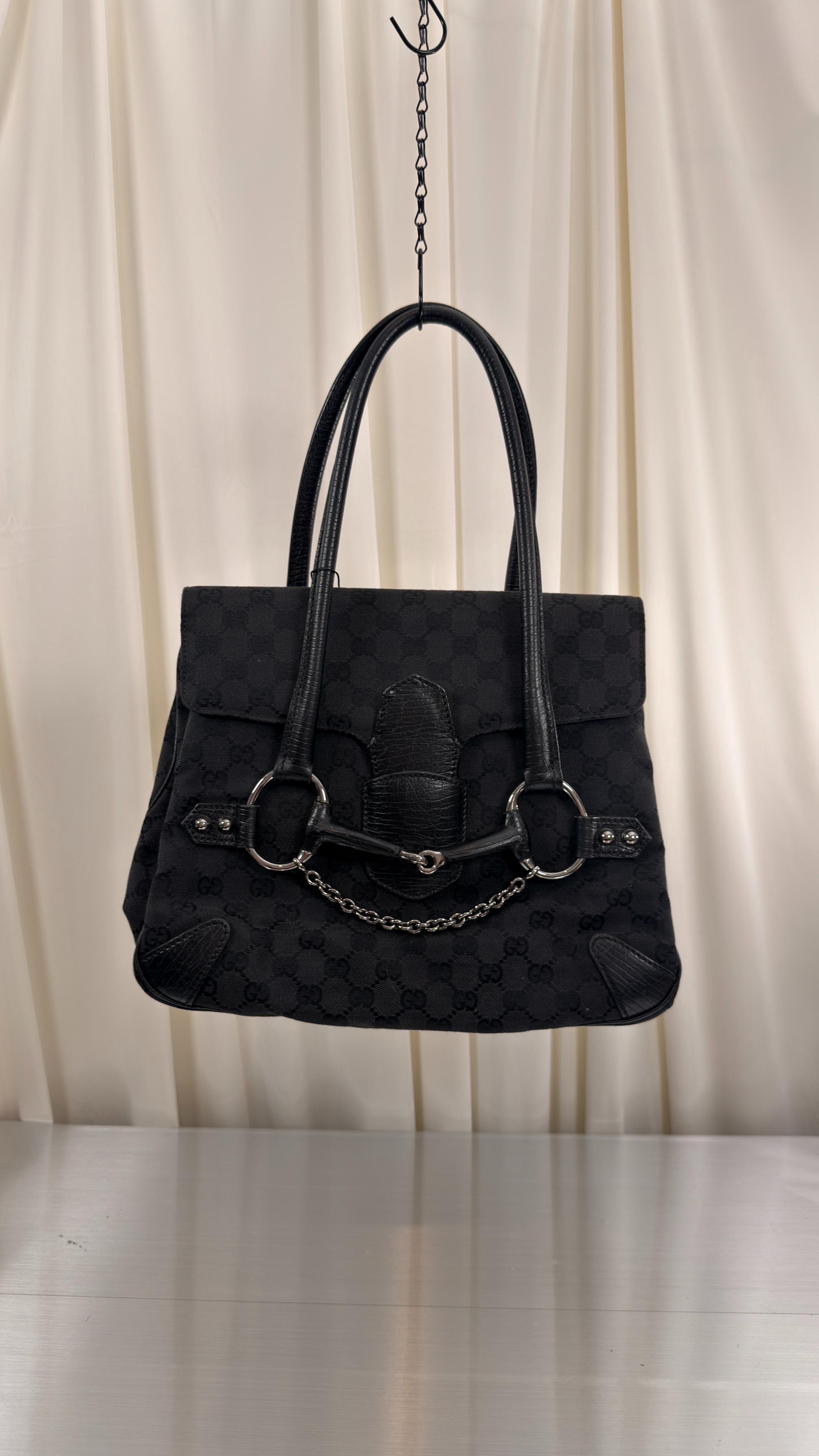 Gucci Black Horsebit Bag