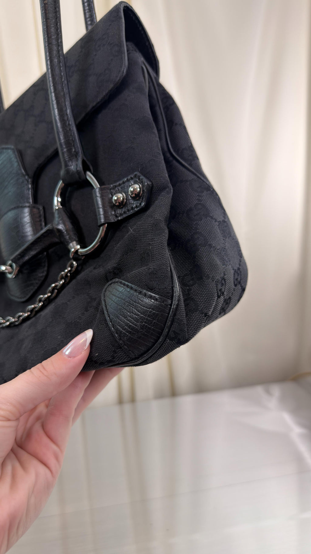Gucci Black Horsebit Bag