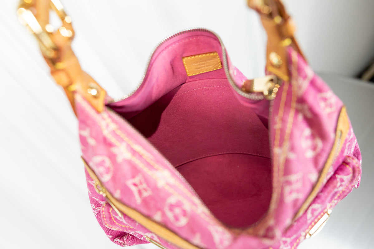 Louis Vuitton Pink Denim Baggy