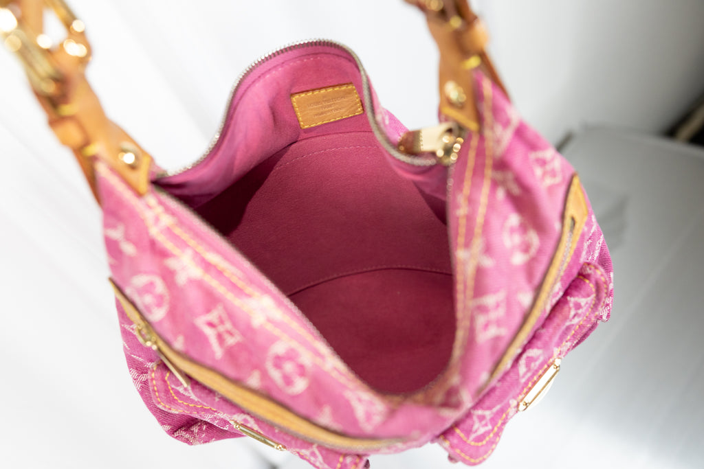 Louis Vuitton Pink Denim Baggy