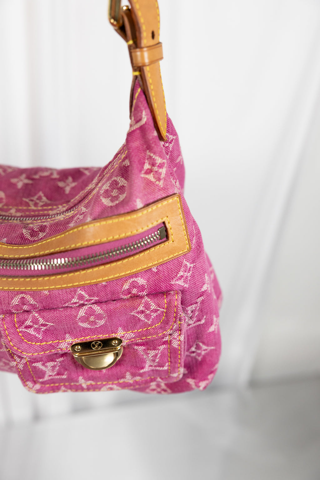Louis Vuitton Pink Denim Baggy