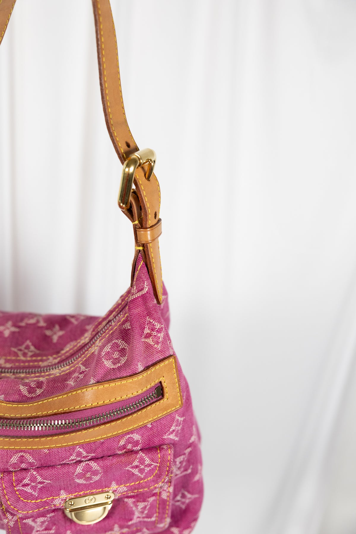 Louis Vuitton Pink Denim Baggy