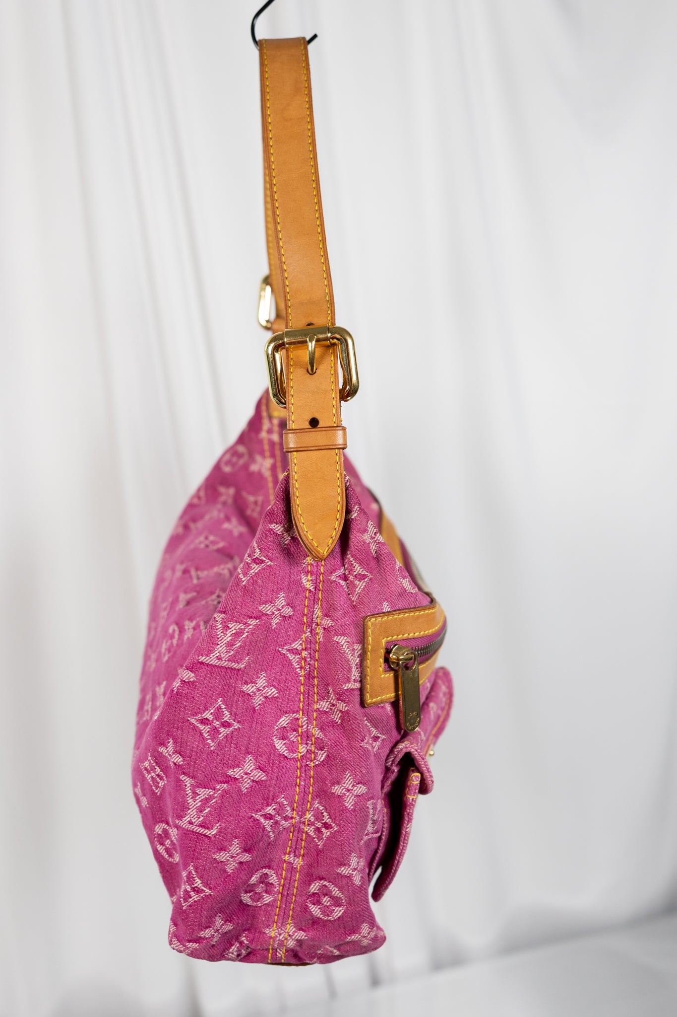 Louis Vuitton Pink Denim Baggy