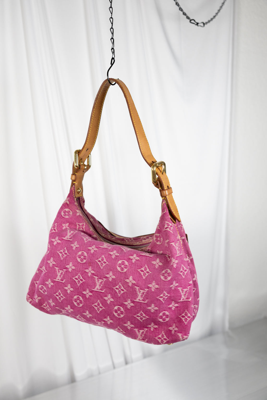 Louis Vuitton Pink Denim Baggy