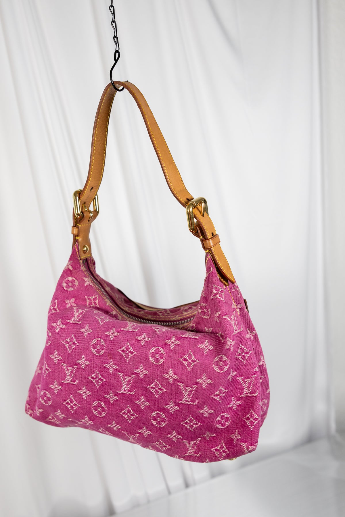 Louis Vuitton Pink Denim Baggy