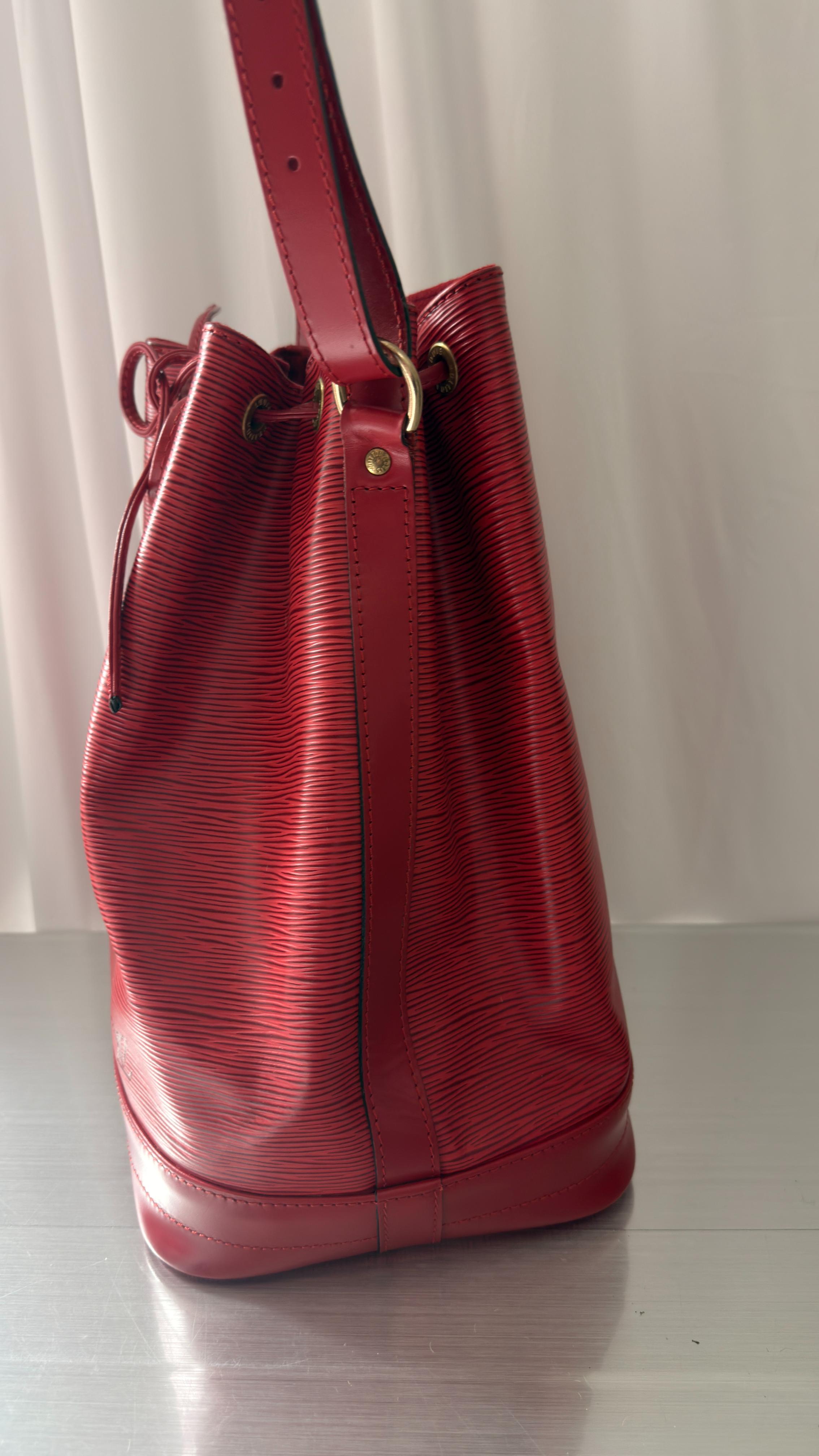 Louis Vuitton Red Epi Noe GM Bag