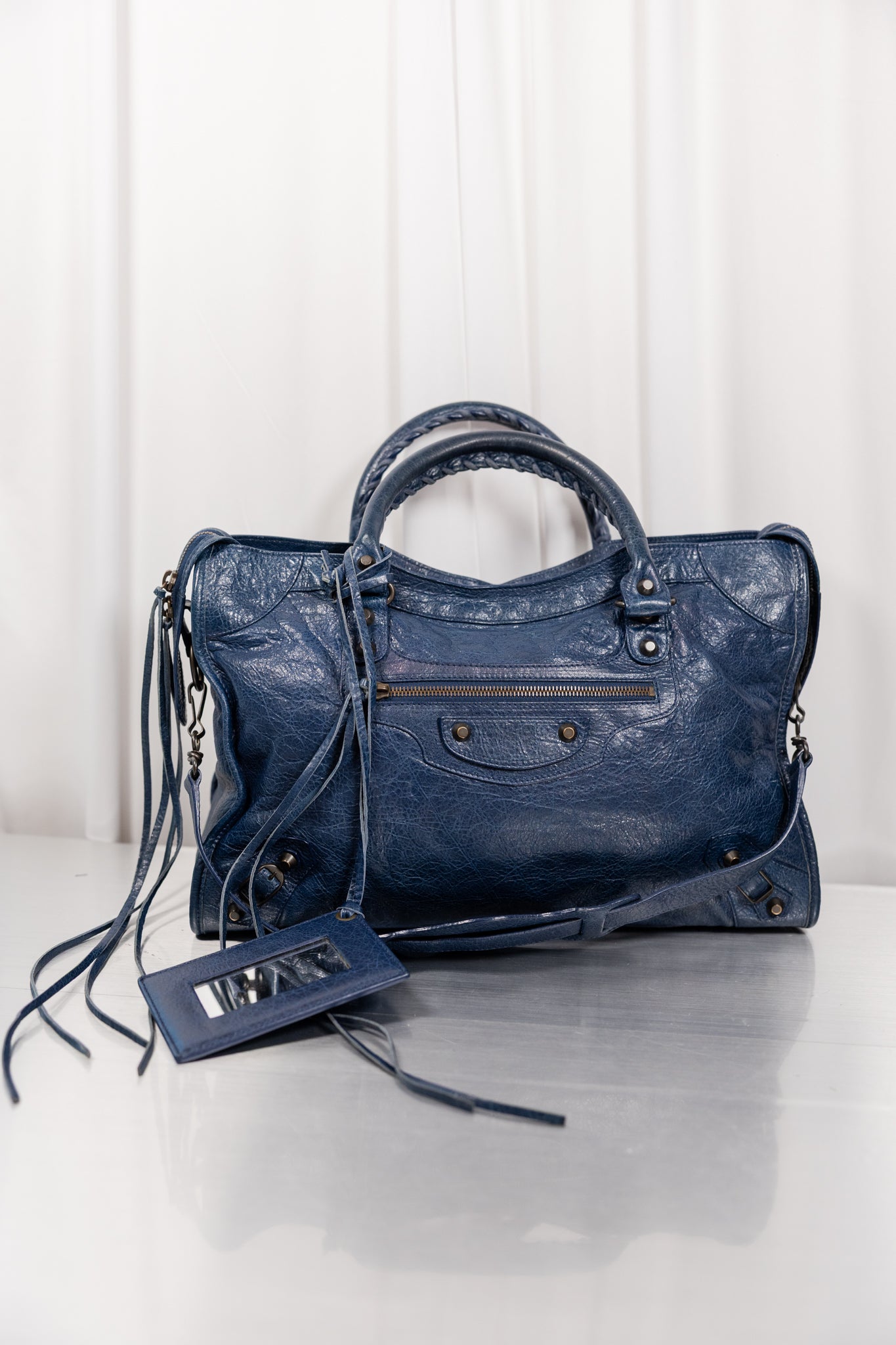 Balenciaga 2013 Navy Blue Medium City
