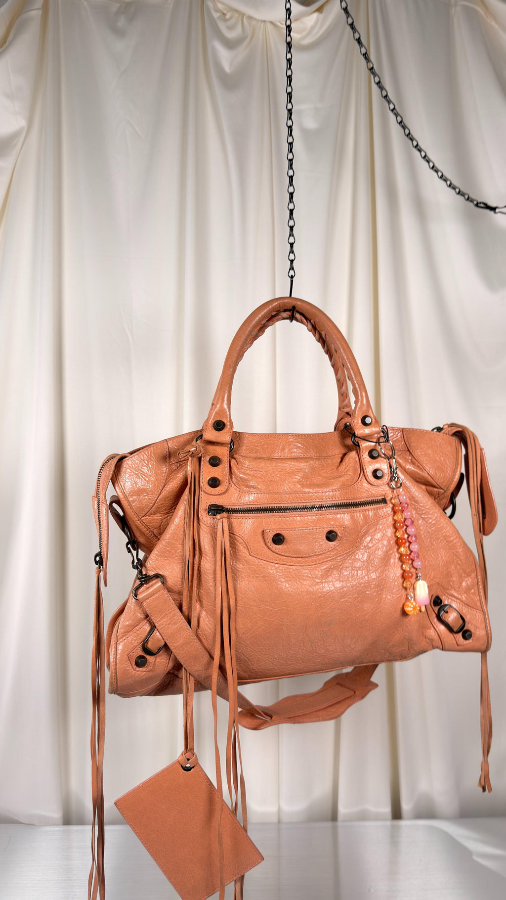 Balenciaga Spring Summer Peachy City Bag