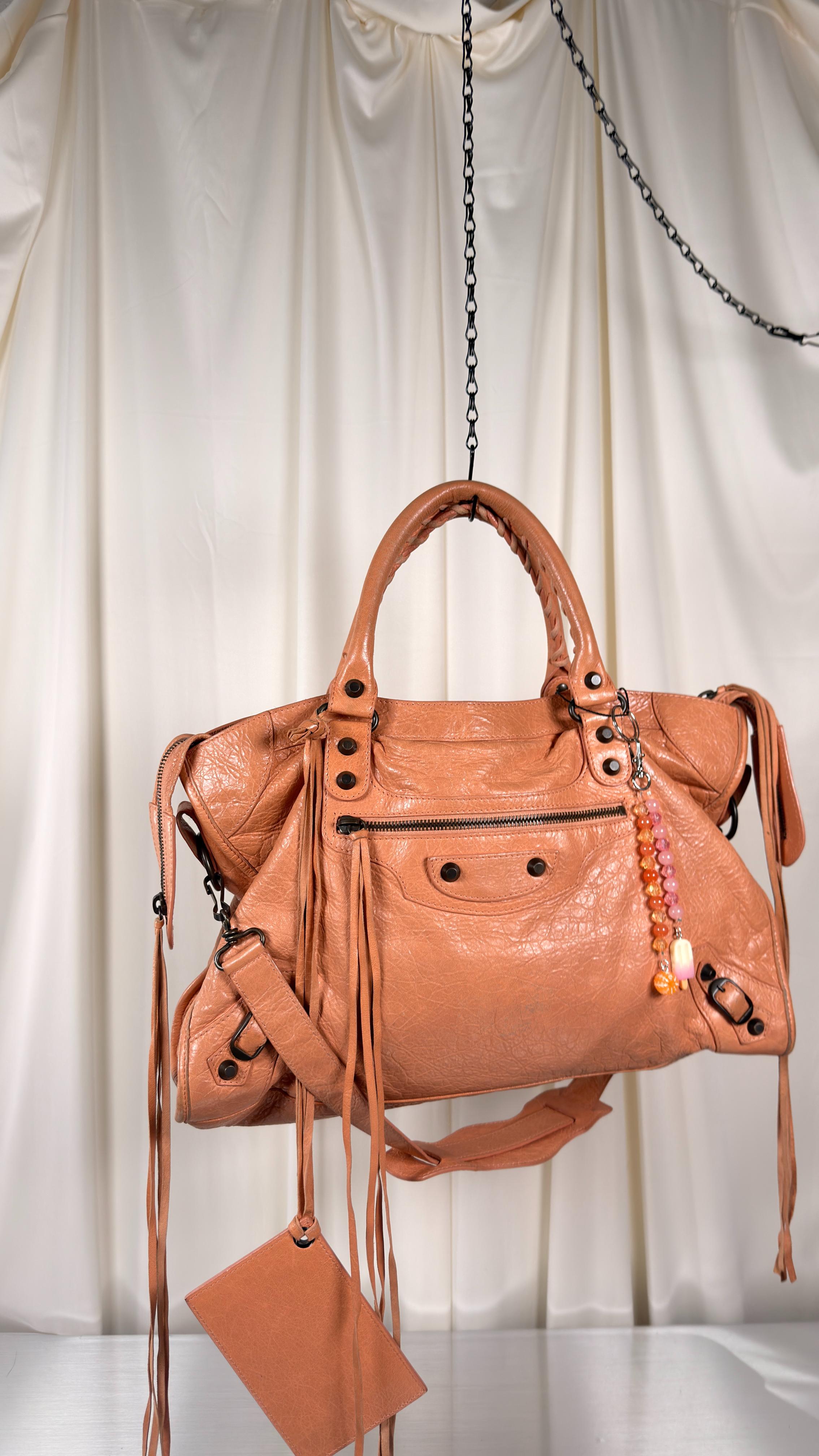 Balenciaga Spring Summer Peachy City Bag