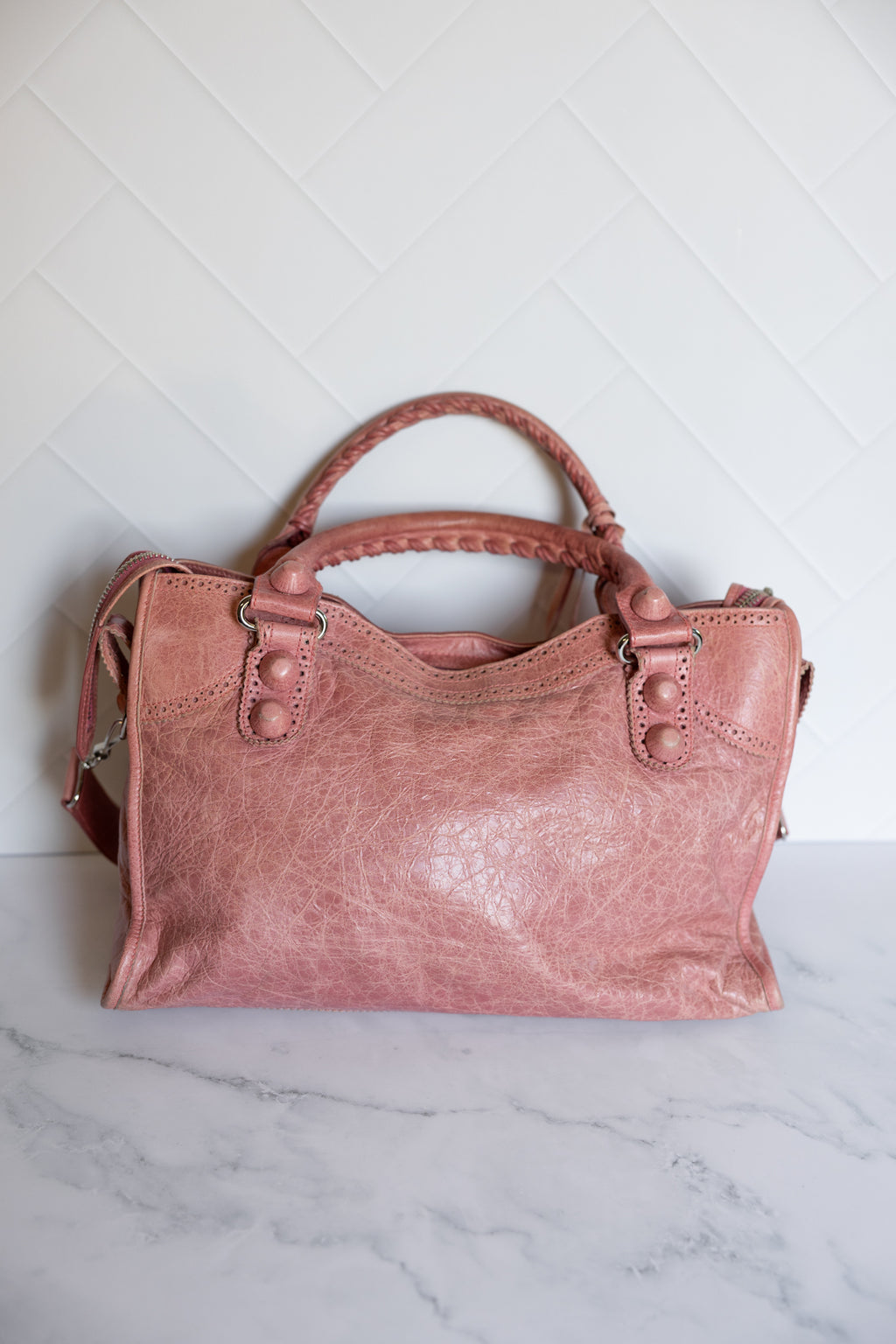 Balenciaga Pink Giant Brogues Hardware