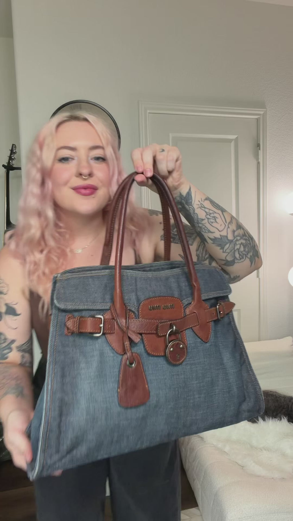 Miu Miu Denim Tote