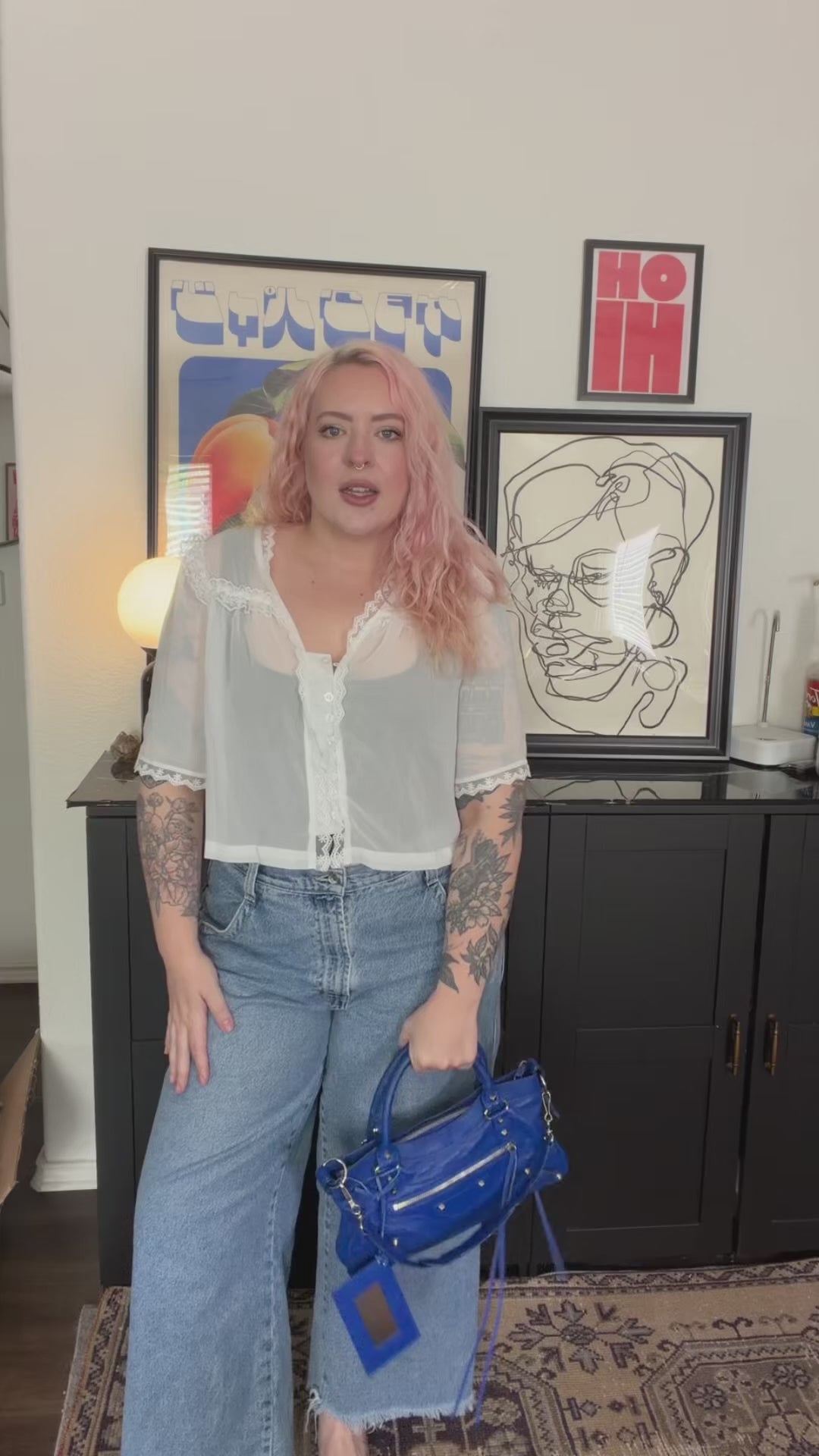 Balenciaga First Bag Cobalt Lizard *RARE*