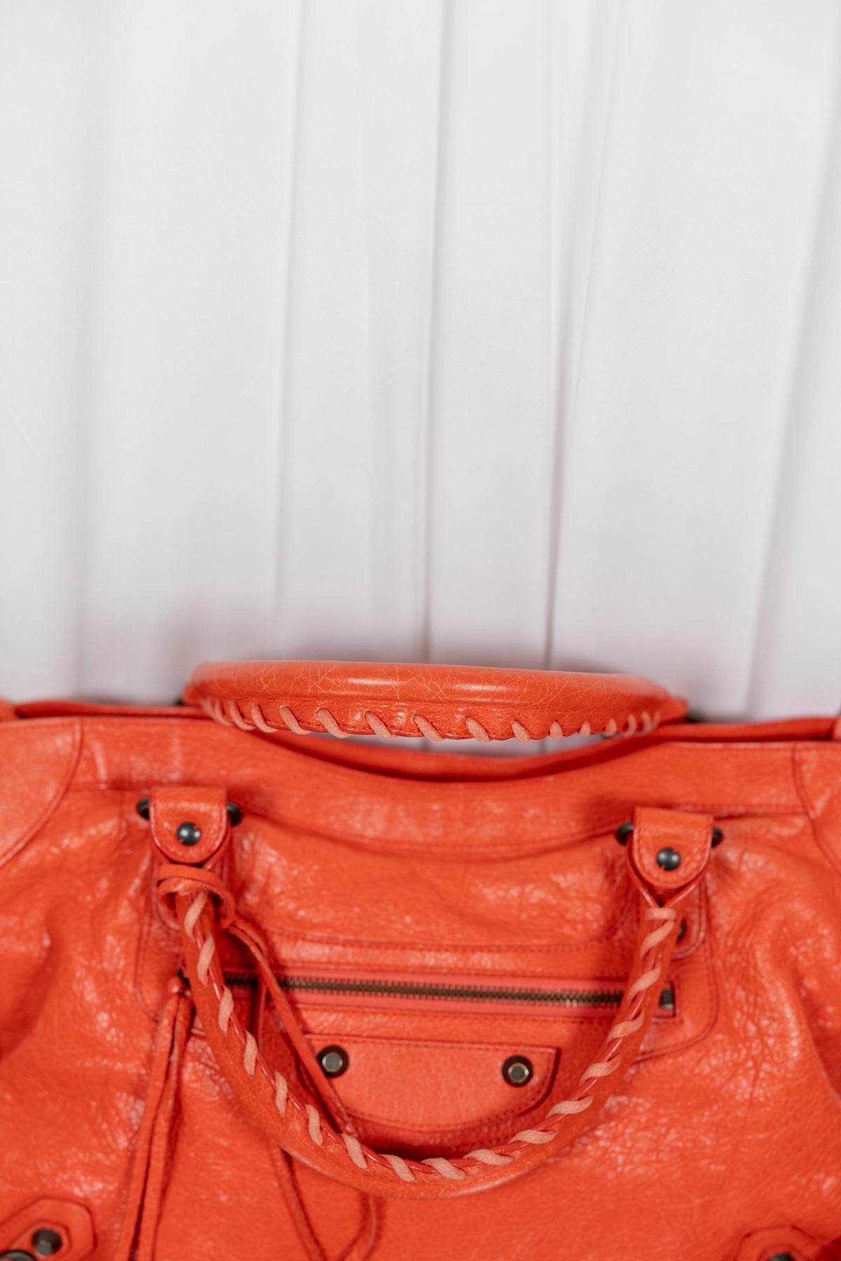Balenciaga 2013 Red-Orange Medium City