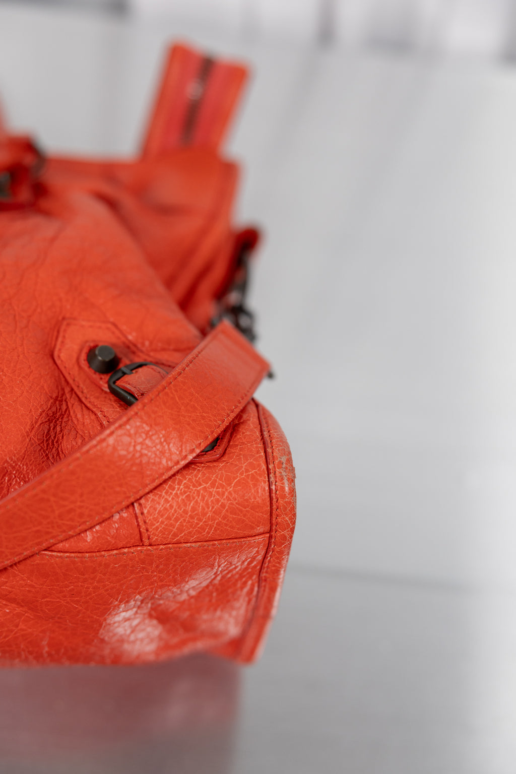 Balenciaga 2013 Red-Orange Medium City
