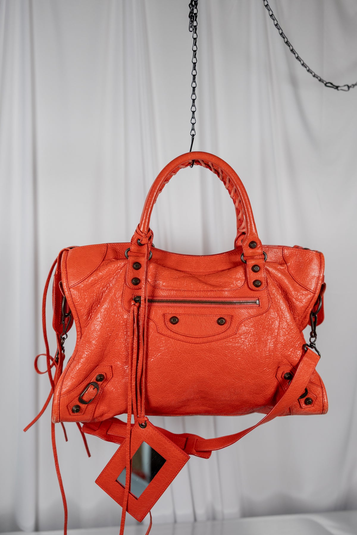 Balenciaga 2013 Red-Orange Medium City