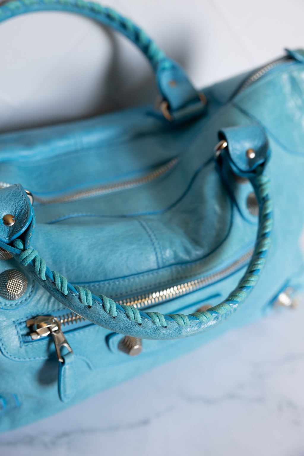 Balenciaga Work Bag Teal